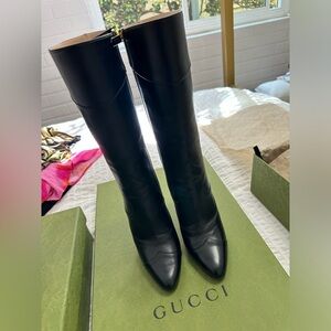 Authentic Gucci Nappa Charlotte Boots Size: 7.5 lIT 37.5 - w/ Box & Dust Bags